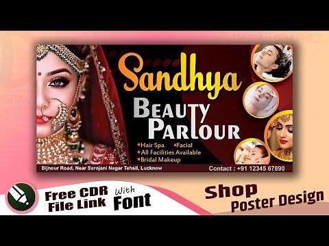 Beauty Salon Banner Design | Beauty Parlour Banner Design | Parlour Poster design | Free CDR File