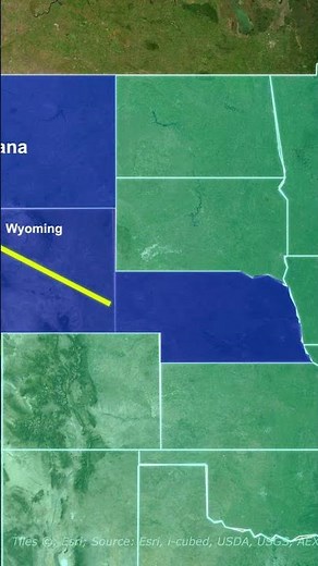 The Longest Straight Line You Can Draw Across America 🗺️ #geography #map