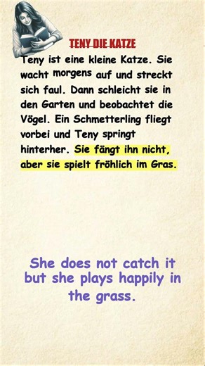 Teny the Cat 🌸 Learn German with a Simple Story for Beginners Easy German Listening Practice