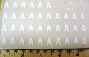 Dry Transfer Lettering