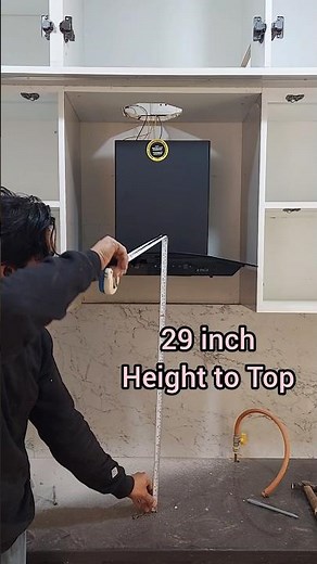 How to Easily Install a Kitchen Chimney: At What Height Should It Be Mounted? #modularkitchen