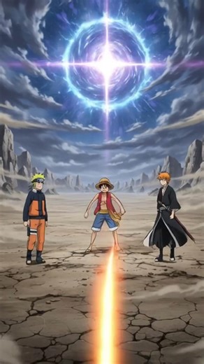Three Strongest Anime Heroes Collide #naruto #luffy #ichigo