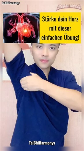 TaiChi Harmony on Instagram: "Lindere Brustschmerzen und fördere deine Herzgesundheit mit dieser einfachen Übung! 💪❤️ Durch regelmäßiges Üben stärkst du dein Herz-Kreislaufsystem. Starte noch heute für eine gesündere Zukunft! 🌟 . #Herzgesundheit #BrustschmerzenLindern #KreislaufsystemStärken #GesundLeben #FitnessRoutine #GesundheitFördern #Wohlbefinden #HerzKreislaufÜbung #SchmerzenLindern #RegelmäßigeÜbung"