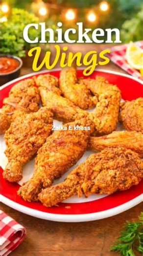 Golden & Super Crispy Chicken Wings 🍗🔥One Bite Full Satisfaction 😋#shorts