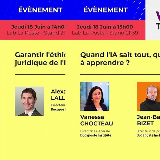 RDV à ‪@VivaTechnology‬ sur le Lab de ‪@laposte‬ Groupe : notre programme de ce jeudi 18 juin