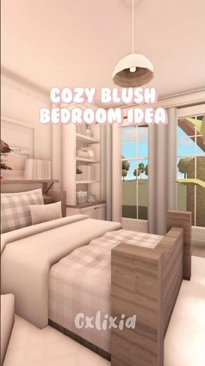 bloxburg summer coastal blush bedroom build #shorts #bloxburg #bloxburgbuild #roblox #bloxburghouse