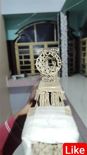 cardboard gun shooter 😎#shoot #making #viralshorts