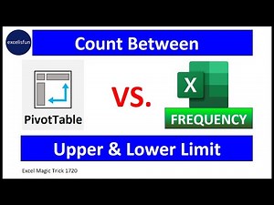 PivotTable or FREQUENCY function? How They Are Different For Counting Numbers Excel Magic Trick 1720