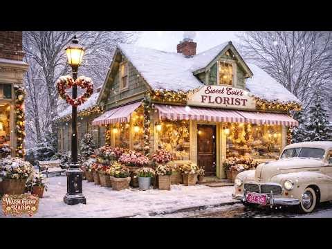 Valentine’s Ambiance — A Snowy Flower Shop Romance | 1930s–1940s Big Band Music
