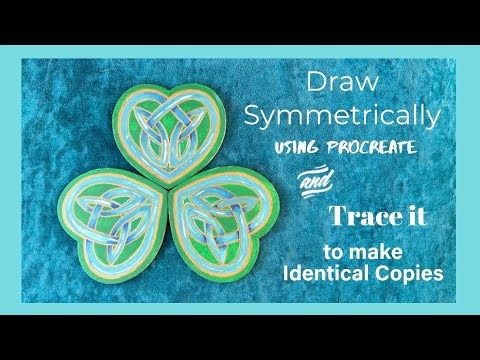 Draw Symmetrically using PROCREATE then TRACE it to make Identical copies