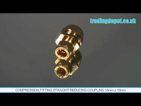 TRADING DEPOT: Compression Fitting Straight Reducing Coupling 15mm X 10mm Part no: CFI301/15X10