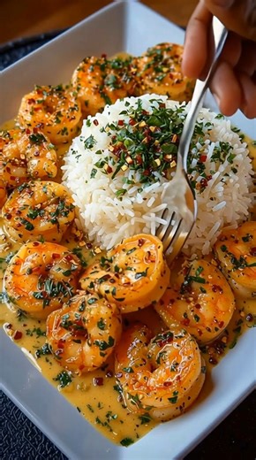 159K views · 1K reactions | Garlic Butter Shrimp with Herb Rice  A...