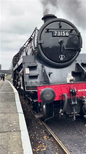 BR Standard Class 5, 73156. #trains #steamlocomotive #steamtrain #britishrailways #railways #vintage