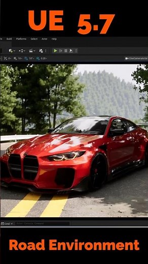 UE5.7 Cinematic Car Full Environment + PCG Workflow #shorts