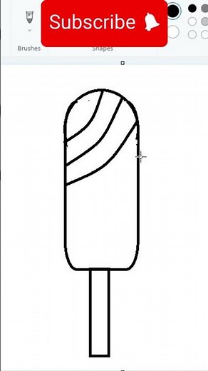 How to draw icecream in ms paint | easy ice cream drawing for kids #drawing #easydrawing #art