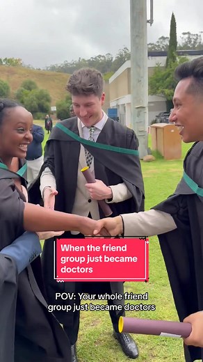 Friend Group Celebrates Graduation as New Doctors