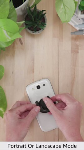 PopSockets Multi-Surface Phone Mount, Universal Phone Stand, Phone Holder Stand, Version 2 - Black