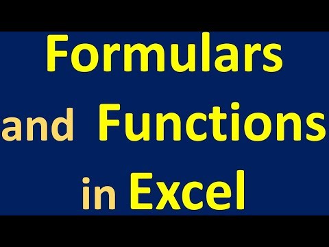 Functions and Calculations in Excel ||