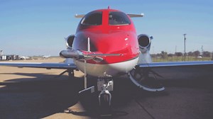 The nose boom is an iconic instrument that you’ll often see on flight test aircraft. The vanes measure the angle of aircraft movement relative to the surrounding air, while the pitot tube measures the airspeed. Because the shape of the airplane disturbs the airflow, nose booms must be placed at the front of the aircraft. Placing these sensors ahead of the airplane body ensures accurate measurement from undisturbed air. #HondaJet #FlightTest #Engineering | HondaJet