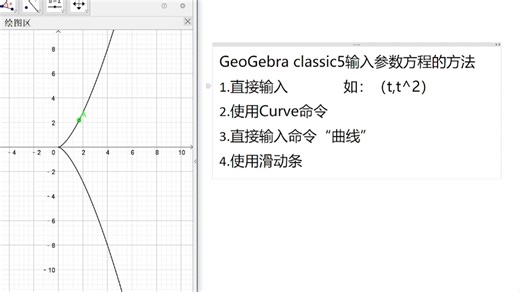 用ggb绘出参数方程的图形的方法