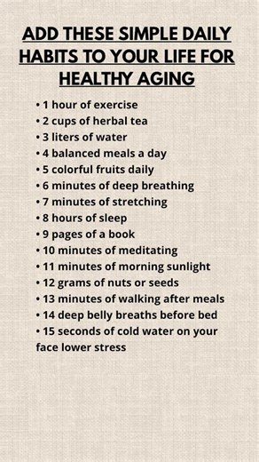 15 Daily Habits That Slow Aging Naturally#healthawareness #agingwell #agewell #livestrong #aginglife