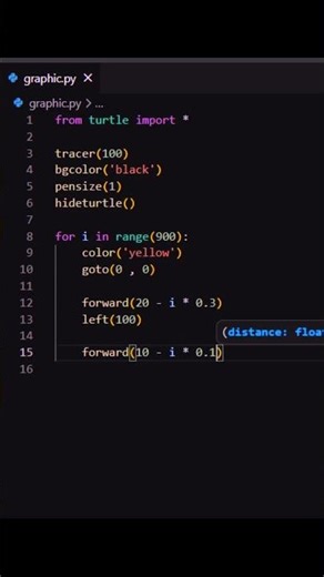 graphic in 5sec using Python | python projects for beginners #python #programming #coding
