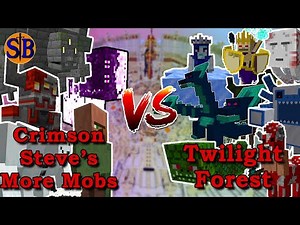 Crimson Steve's More Mobs vs Twilight Forest | Full mod Fight | Minecraft Mob Battle
