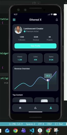 Ethereal X Dashboard UI | Flutter Premium App Design in 30 Seconds | CodeWithAamir #flutter