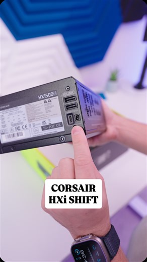 Driggsytech on Instagram: "The end game power supply 🔌⚡️ CORSAIR HXi SHIFT PSU I’ve never had a cleaner build 🙂‍↕️ Available in 1000W, 1200W, and 1500W (1500W shown here) Features: - Integrated iCUE LINK System Hub - SHIFT side-mounted connections - Native 12V-2x6 connector & cable (2x if you get the 1500W version) - Flexible embossed PVC Type-5 cables - Ability to track power usage & toggle between Single Rail OCP & Multi-Rail OCP in iCUE Software - Cybernetics Platinum-certifie