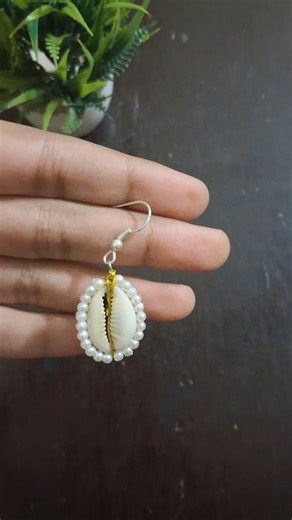 DIY cowrie earrings #diy #trending #shorts #cowrie