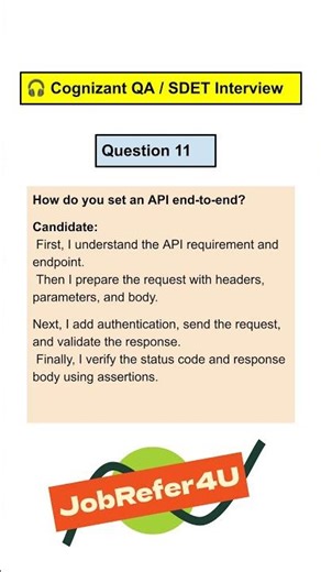 QA Engineer Interview Question #11 | Most Asked Question 🔥#jobrefer4u #qainterview