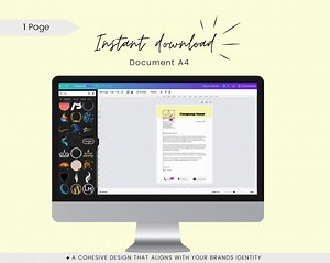 Minimalist Business Letterhead Template, Company Letterhead, Letterhead Logo, Editable Canva Template, PDF, Printable - Etsy