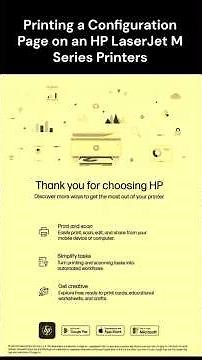 Printing a Configuration Page on an HP LaserJet M Series Printers