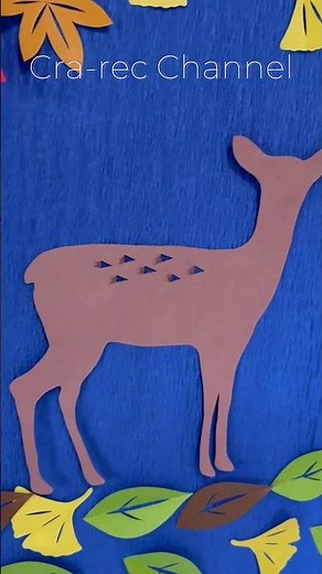Quick and easy autumn wall decorations! Maple, ginkgo, and deer #SeniorRecreation #NovemberWallDe...