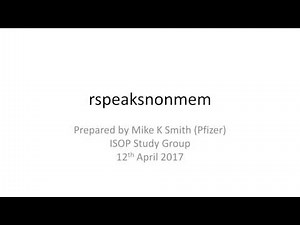 ISOP Study Group - NONMEM and PsN workflows in R using rspeaksnonmem