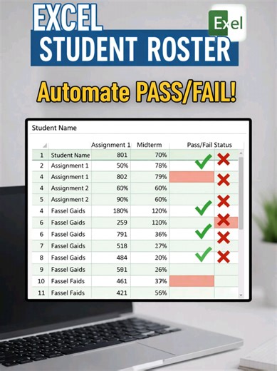 Excel Student Roster Made Easy 📊 #creatorsearchinsights #fpyツ #foryou #fpy_tiktok #ExcelShortcuts