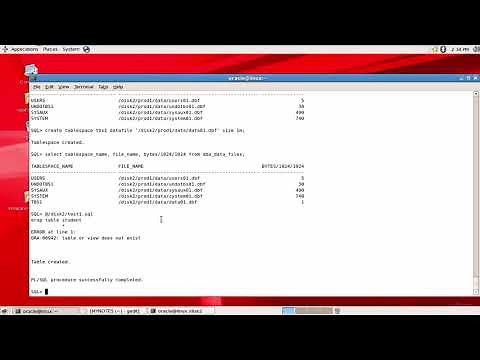 044 Oracle DBA Complete Tutorial - Tablespace Demo 1
