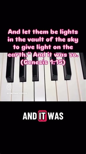 Piano solo on ‘Genesis 1:15’