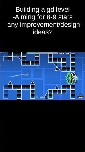 Making a gd level (Pt. 4) #geometrydash #gd #gaming
