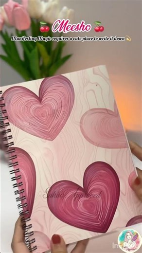 Meesho Pink Heart Diary ❤️ Cute & Budget Friendly