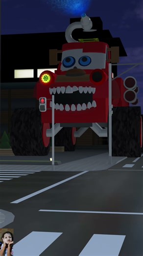 CCTV records a very scary monster in Sakura School Simulator