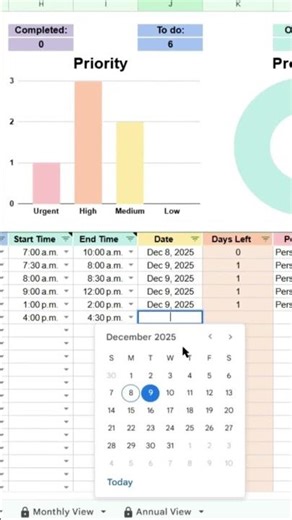 To Do List Spreadsheet Plan Faster with Auto Filled Schedules