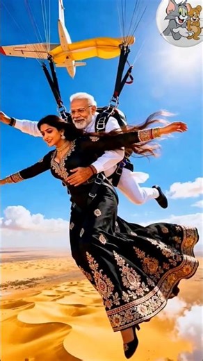 Desert Skydiving EPIC Moment! Traditional Dress Mein Ultra Risky Jump 😱🔥