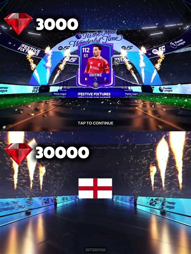 3k vs 30k gems pack🤡☠️ #fcmobile #eafcmobile #fifamobile #eafc #shorts
