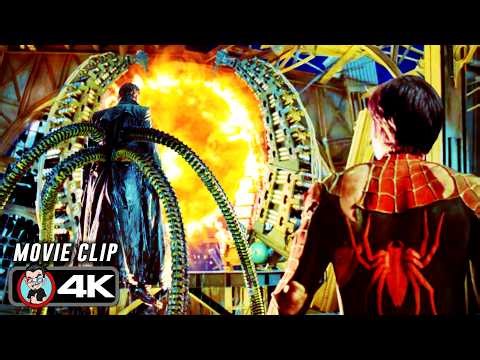 Spider-Man Vs Doc Ock - Final Fight Scene | SPIDER-MAN 2 (2004) Movie CLIP 4K