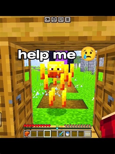 Minecraft:My friend with fire helped me🤧🥰...#trending #shorts