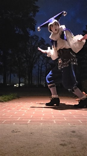 💙Jingle🩵 on Instagram: "-100 stealth #silly #clown #jester #fashion #performance"