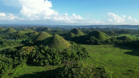 Bohol's Chocolate Hills: Stunning Drone Footage of Philippines' Natural Wonder