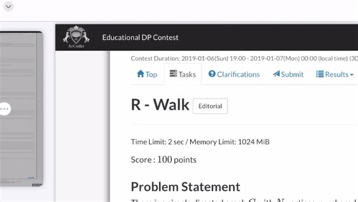 状态大无比 矩阵快速幂 ACEDPCR. Walk #DPTransitMatrixExponent #FastExponent