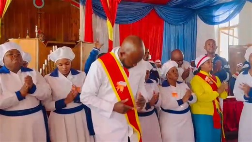 As we visited St Paul Apostolic Faith Mission International ❤️💙🤍💛🤎 We give all the respect to the congregation at large. 🙏 Tebogo Ya Baporofeta Ke Tebogo e tsoang Khalalelong 🤍💙 | The Holy Saints Artists Development
